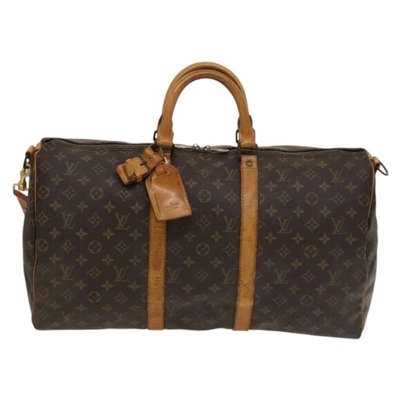 LOUIS VUITTON Monogram Keepall Bandouliere 50 Boston Bag M41416 LV Auth 134710 - Picture 10 of 16